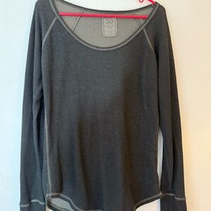 Women's Charcoal Long Sleeve Top